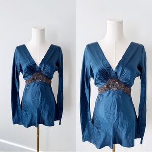 Vintage 100% silk babydoll blouse